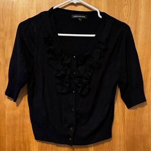 Express Black Ruffled Cardigan